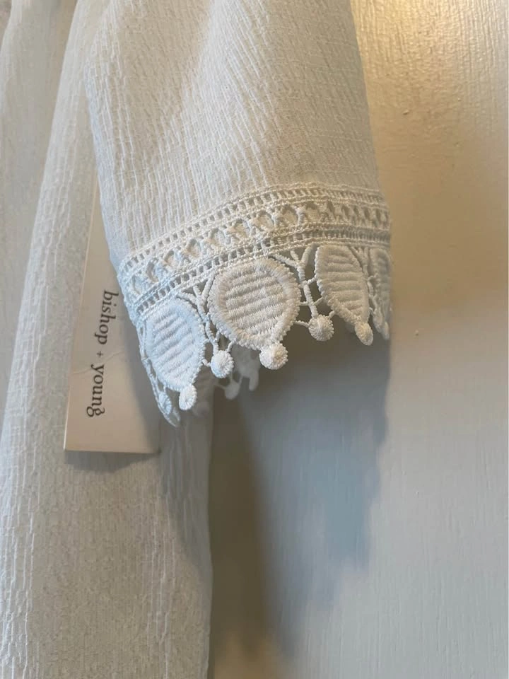 Bishop + Young Off-Shoulder Top - White, Size S - photo 4