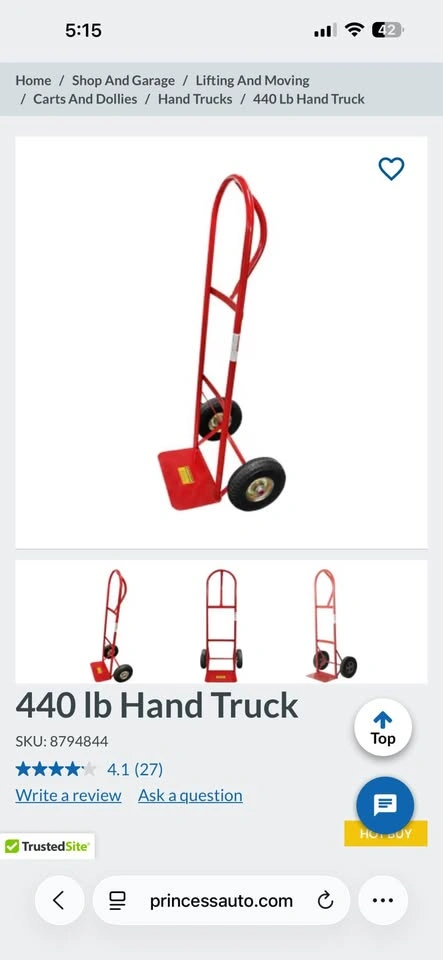 600-800lbs Hand Truck Cart/Dollie - photo 5