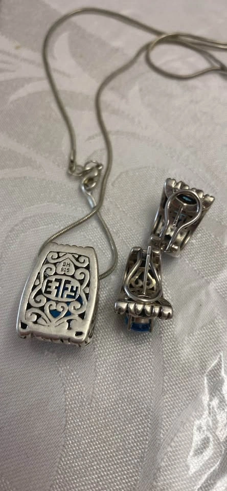 Effy Topaz & Sterling Silver Art Nouveau Earrings and Pendant - photo 2