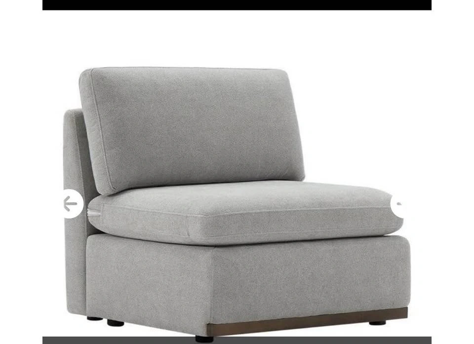 New Chita Armless Chair - Light Grey