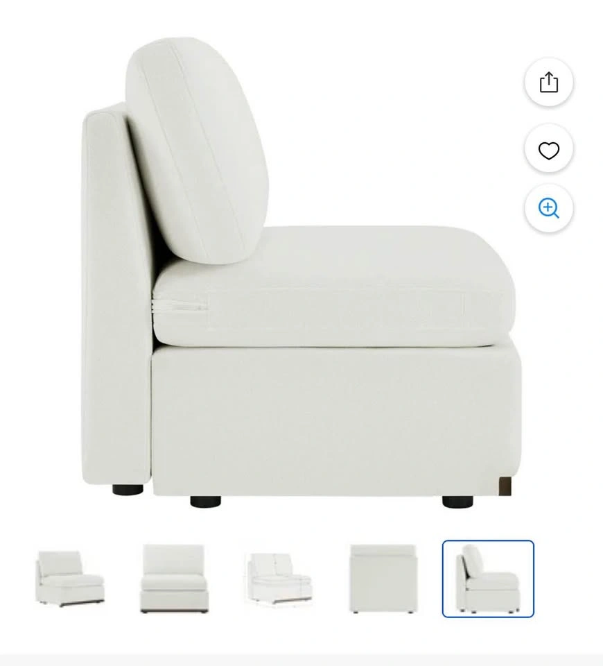 New Chita Armless Chair - Light Grey - photo 5