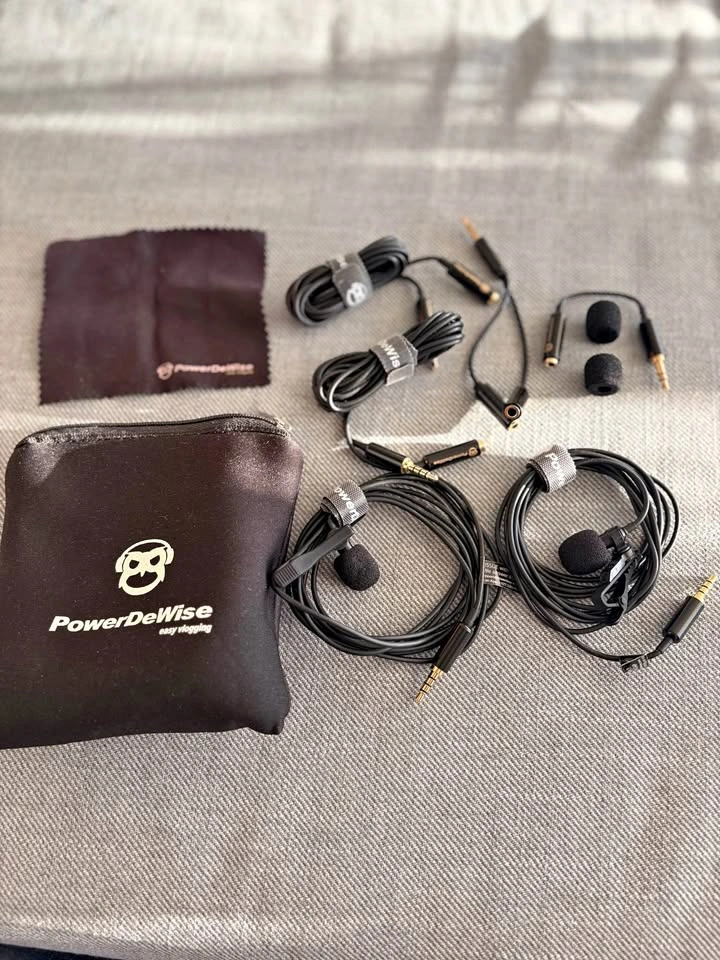 Dual Lavalier Microphone Set for DSLR Camera