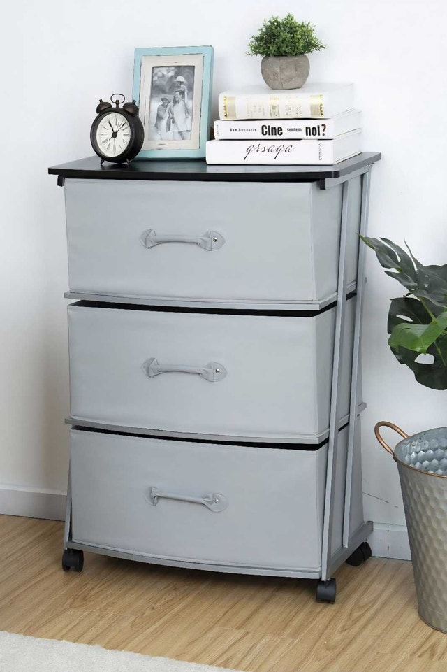 MainStays 3-Drawer Wide Fabric Cart