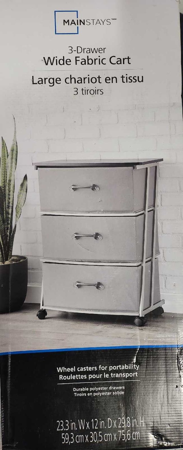 MainStays 3-Drawer Wide Fabric Cart - photo 2