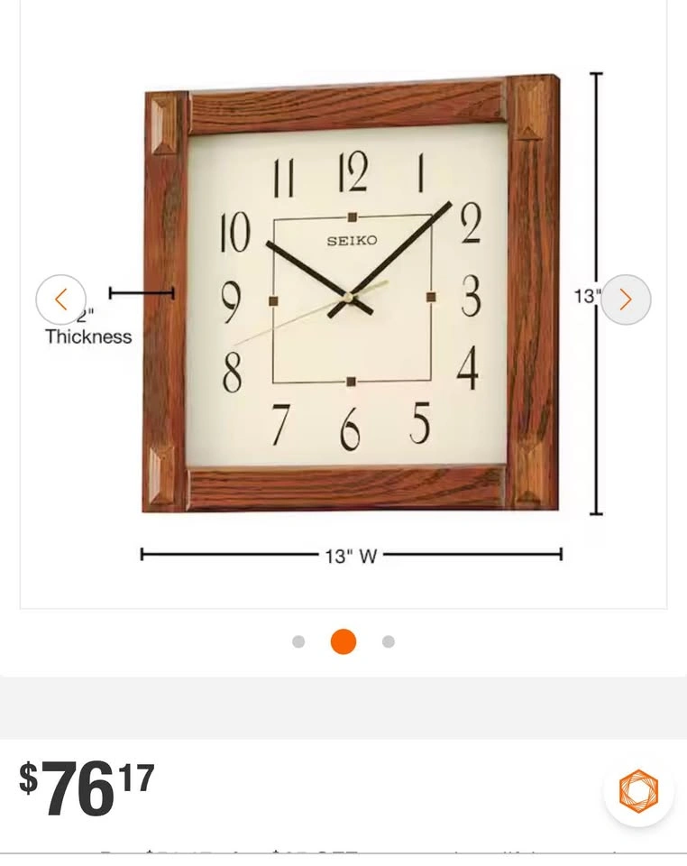 Seiko 13” Wall Clock - photo 2