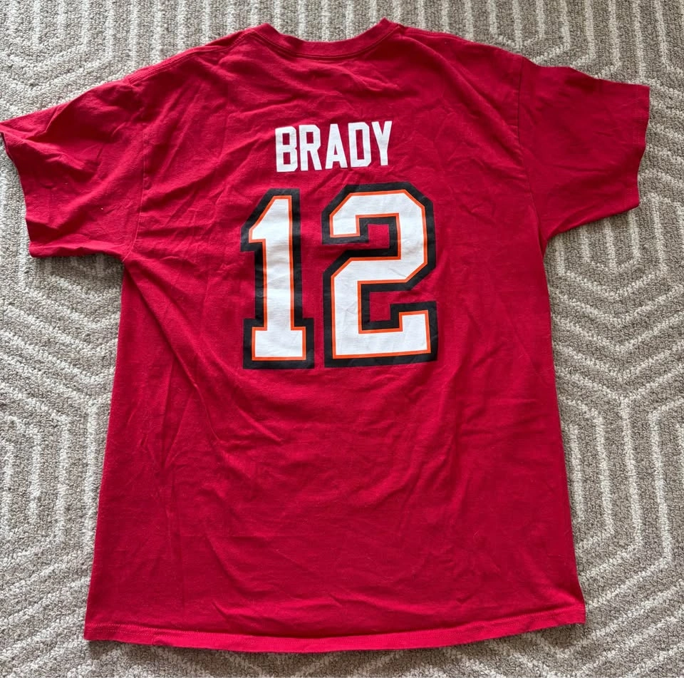 Tom Brady Buccaneers Shirt Large NFL Team Apparel #12 - photo 2