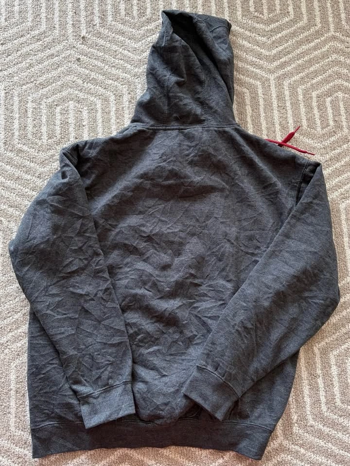 Warriors Hoodie Large Gray HC Hockey Sweatshirt Pullover Graphic - photo 2