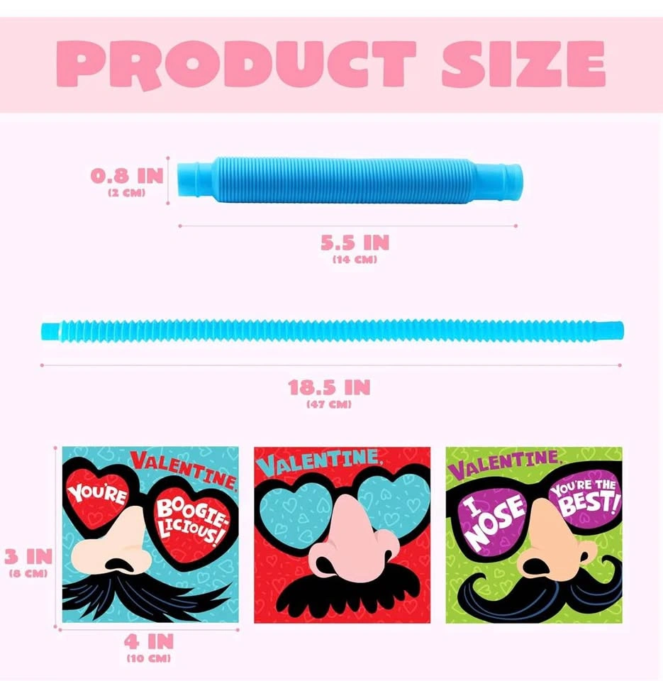 28 Packs Nose Picking Valentines Cards with Pop Tubes - photo 2