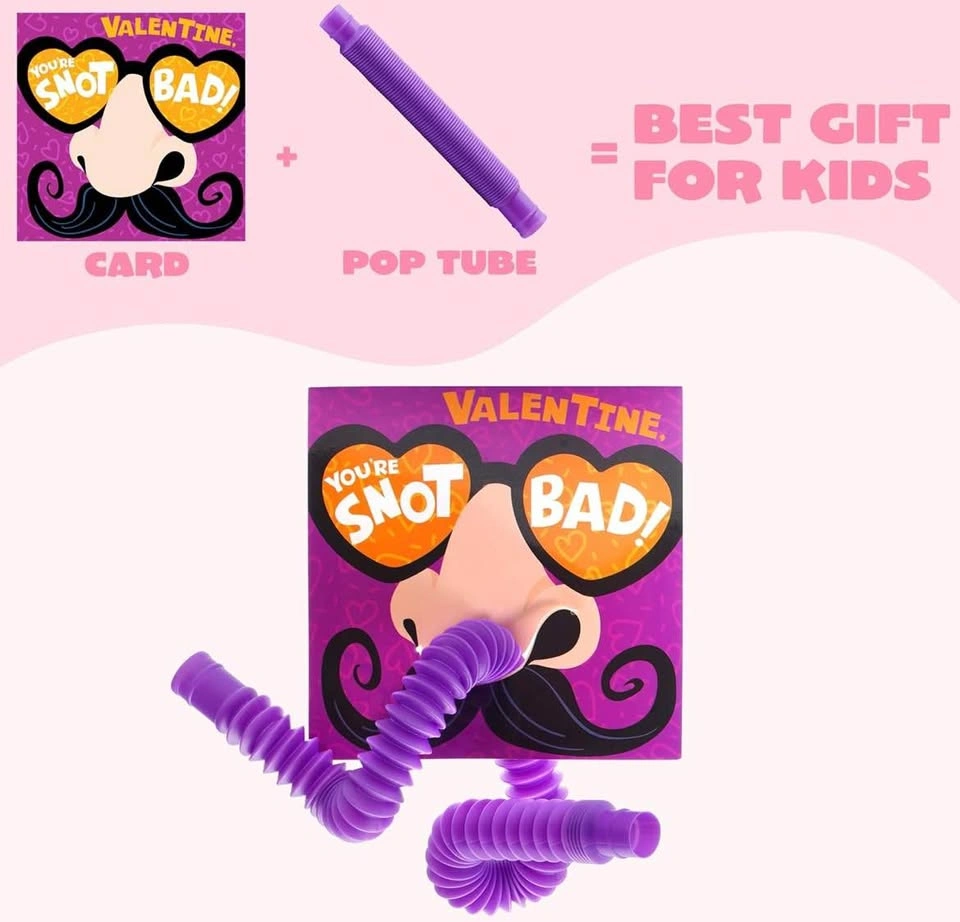 28 Packs Nose Picking Valentines Cards with Pop Tubes - photo 5