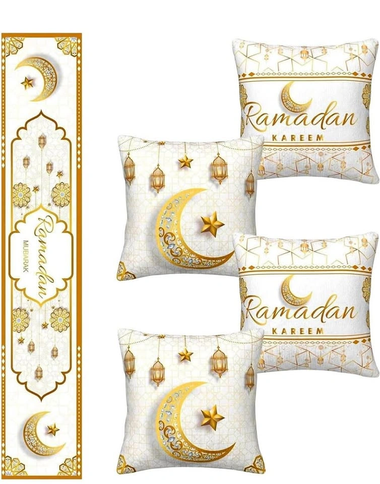 NEW 5pc Ramadan Decorations & Eid Mubarak Table Runner