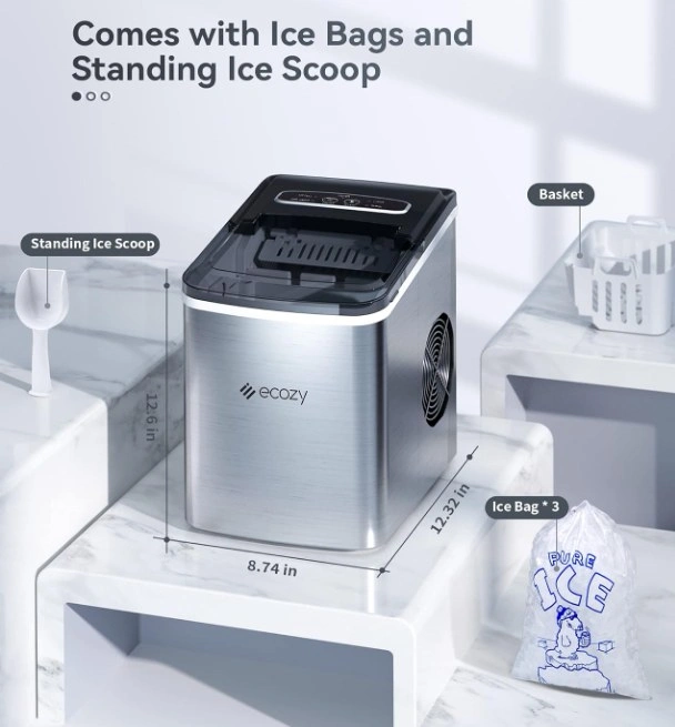 NEW Portable Ice Maker Countertop, Self-Cleaning Ice Maker - photo 5
