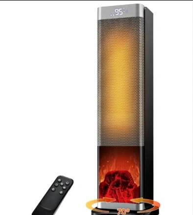 NEW Electric Tower Space Heater, 3D Flame, LED Screen, 1500W