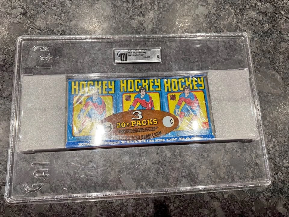 1979 Topps Hockey Wax Pack Tray (GAI 8) - Gretzky Rookie Year