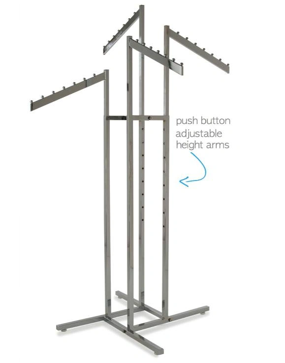 New Heavy Duty Chrome 4 Way Clothing Rack - photo 2