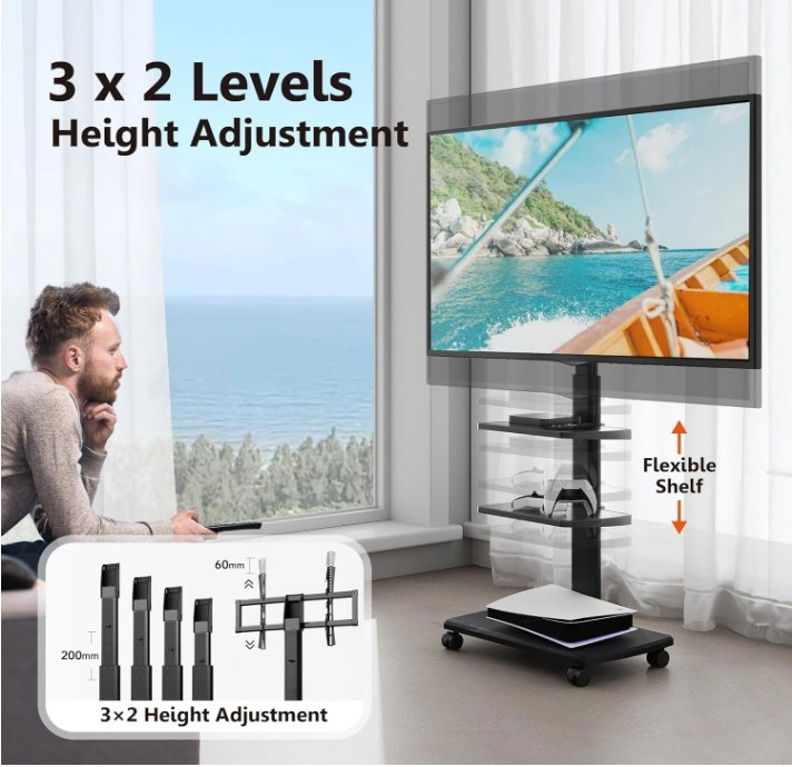 New Mobile TV Stand with Swivel Mount & Wheels - photo 3