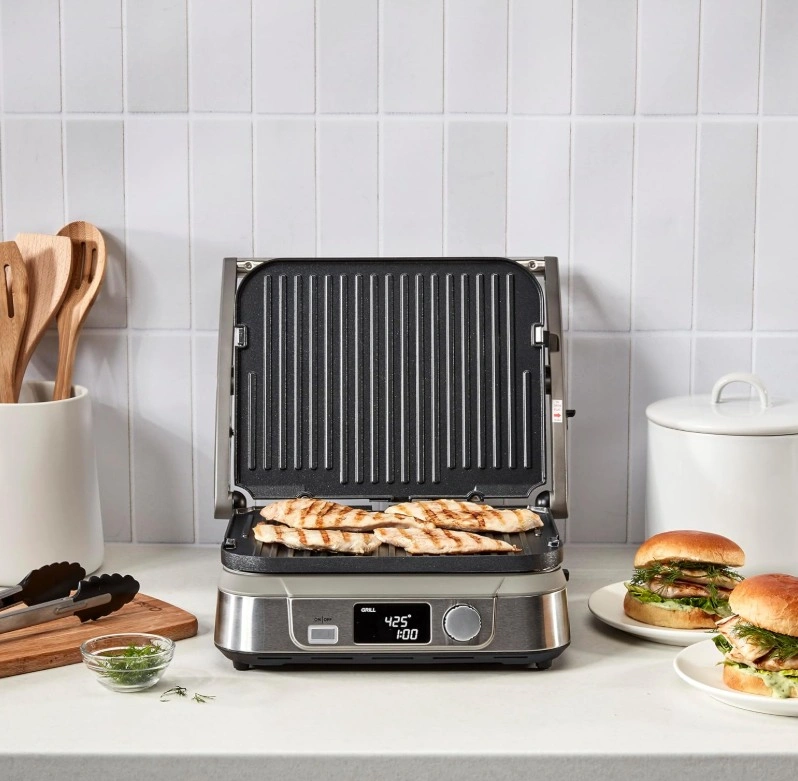 New Electric Griddler, 5-in-1 Functions, LCD Display, Wide Temp - photo 2