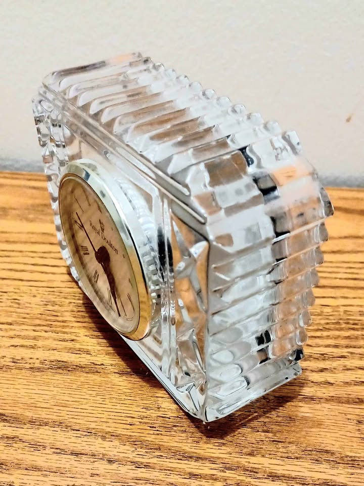 Vtg. Royal Doulton Crystal Clock - photo 3