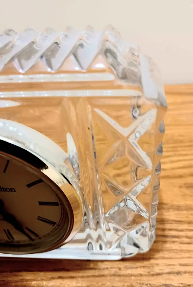 Vtg. Royal Doulton Crystal Clock image indicator(6)