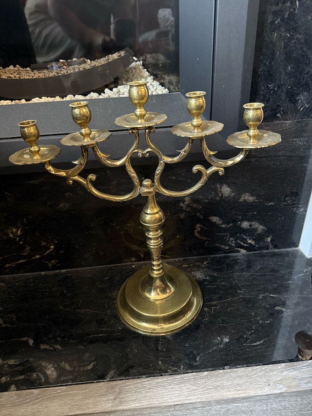 Brass Candelabra - Vintage 5-Candle Holder