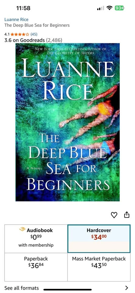 Luanne Rice - The Deep Blue Sea for Beginners - Hard Cover - photo 2