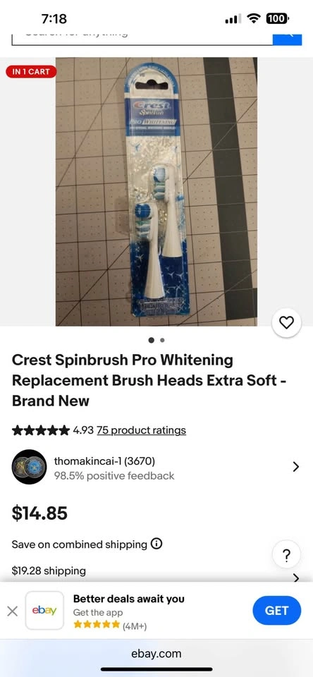 Crest Spinbrush Pro Whitening Replacement Brush Heads - photo 2