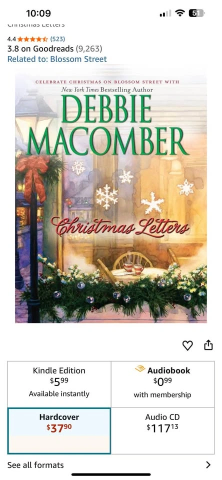 Debbie Macomber Christmas Letters Hard Cover Book - photo 2