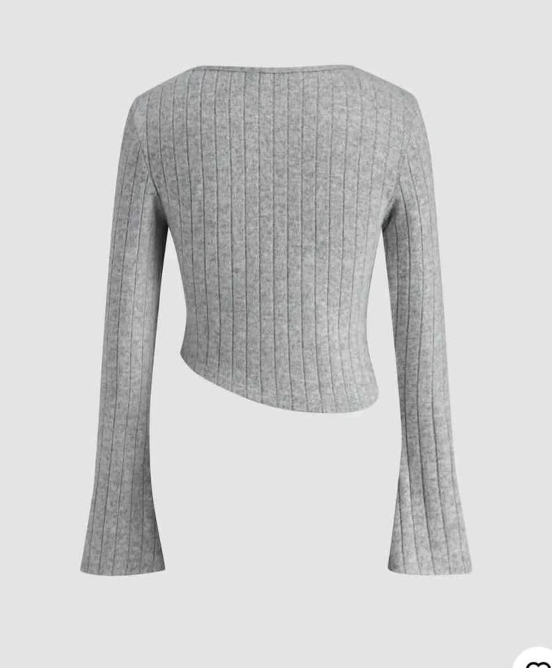 Brand New Boat Neck Asymmetrical Long Sleeve Sweater - Small - photo 5