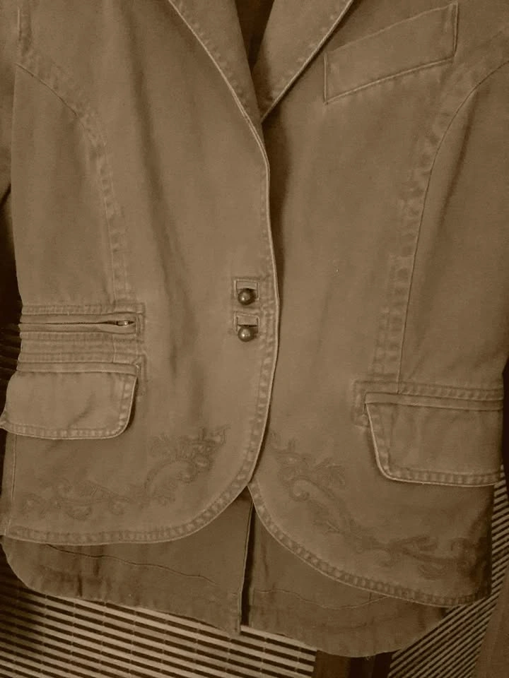 Women's Olive Green Denim Jacket - XS - photo 2