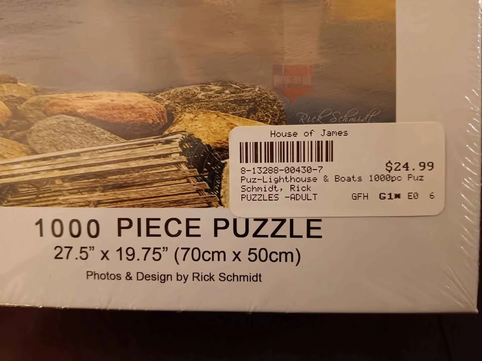 1000 Piece Puzzle + Poster (11"x16") BRAND NEW Lighthouse & Boat - photo 3