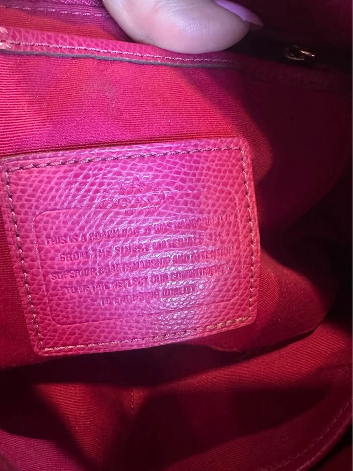 Coach Crossgrain Pleat Tote - Cranberry Leather - photo 2