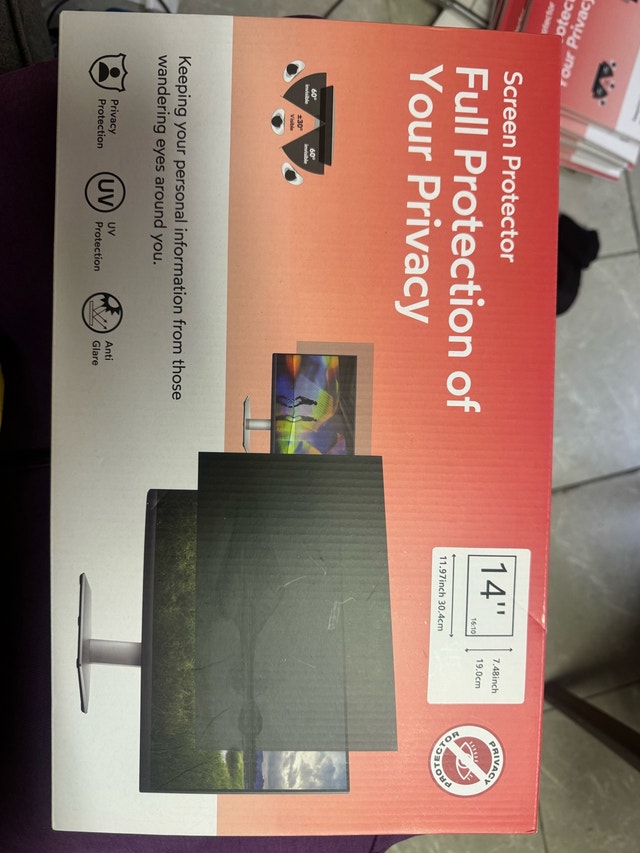 14" Laptop Privacy Screen Protector (16:10) - photo 2
