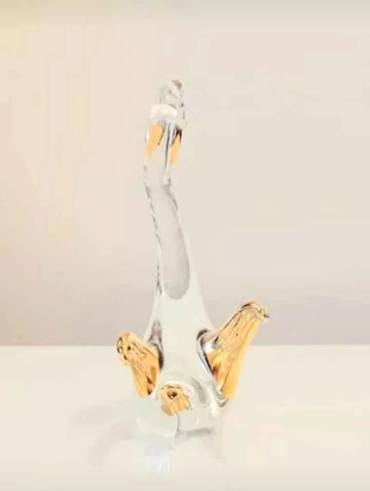 Vtg.Rare Italian Venice 24 Kt Gold Swan Sculpture image indicator(4)