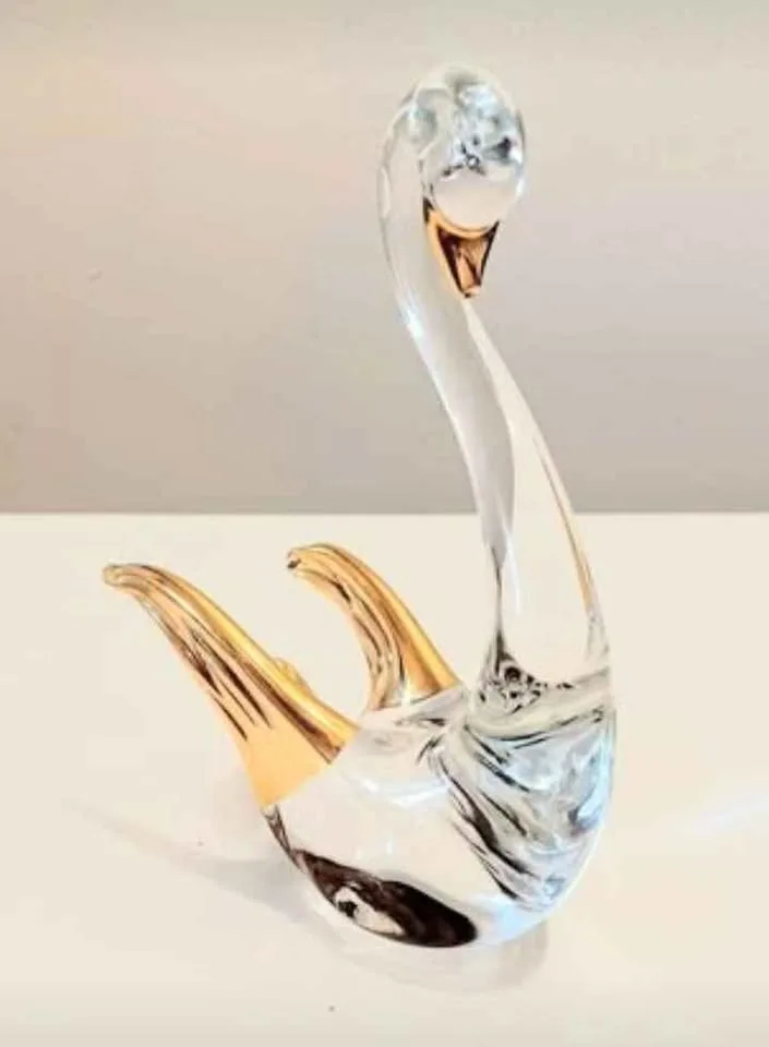 Vtg.Rare Italian Venice 24 Kt Gold Swan Sculpture image indicator(5)