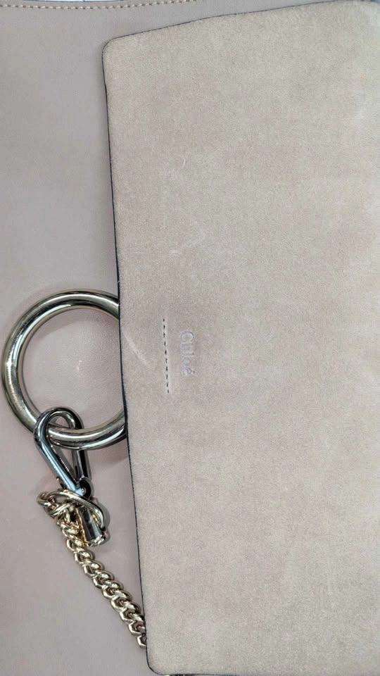 Chloé Faye Medium Leather & Suede Shoulder Bag – Taupe | Authent - photo 5