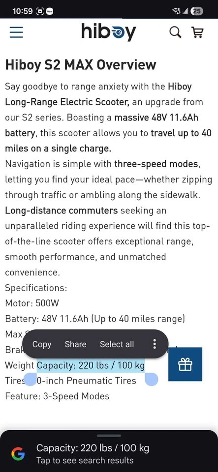 Hiboy S2 Max Electric Scooter - Like New + Free AirTag - photo 4