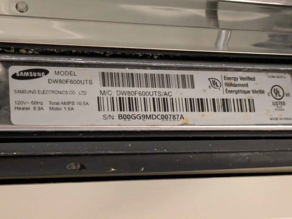 Samsung Dishwasher SS For Repair or Parts DW80F600UTS - photo 5