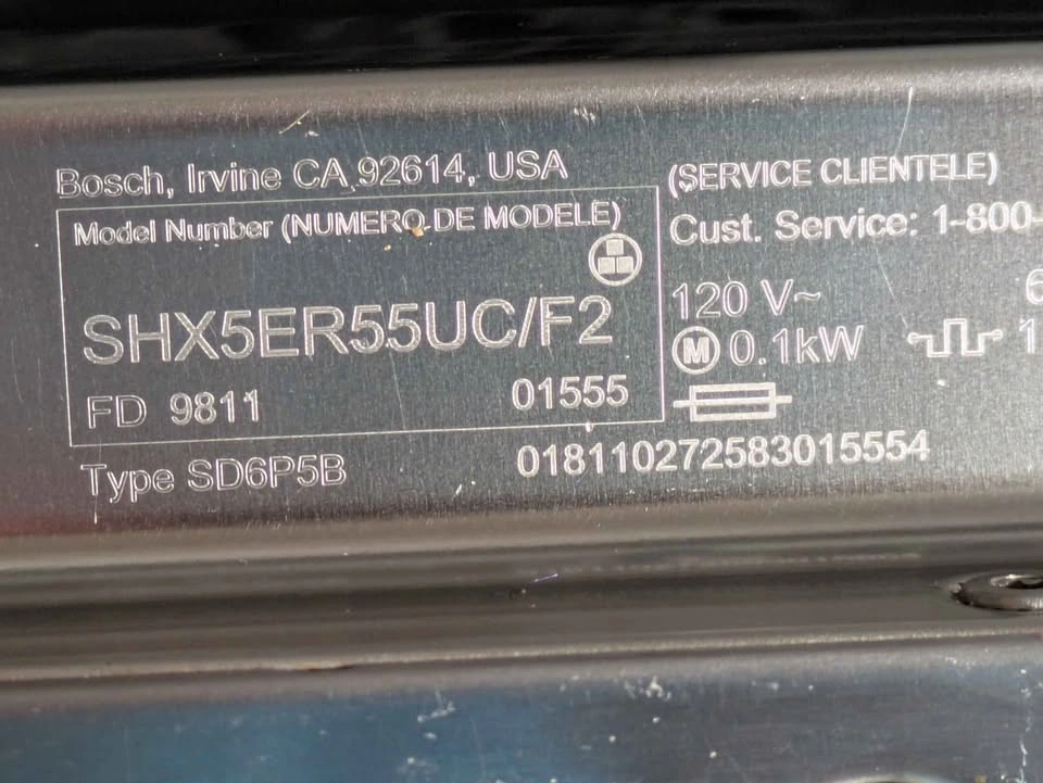 Bosch Integra 800+ Dishwasher SHX5ER55UC/F2 - For Repair/Parts - photo 5
