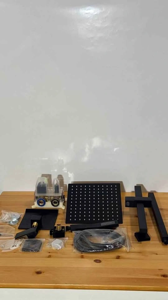 Rainfall Shower System 12 Inch High Pressure Matte Black, New - photo 4