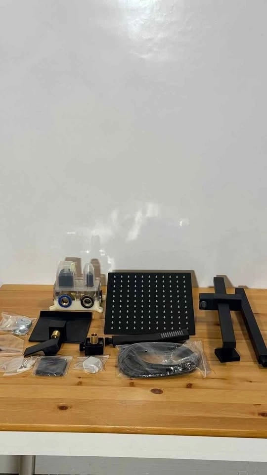 Rainfall Shower System 12 Inch High Pressure Matte Black, New - photo 5