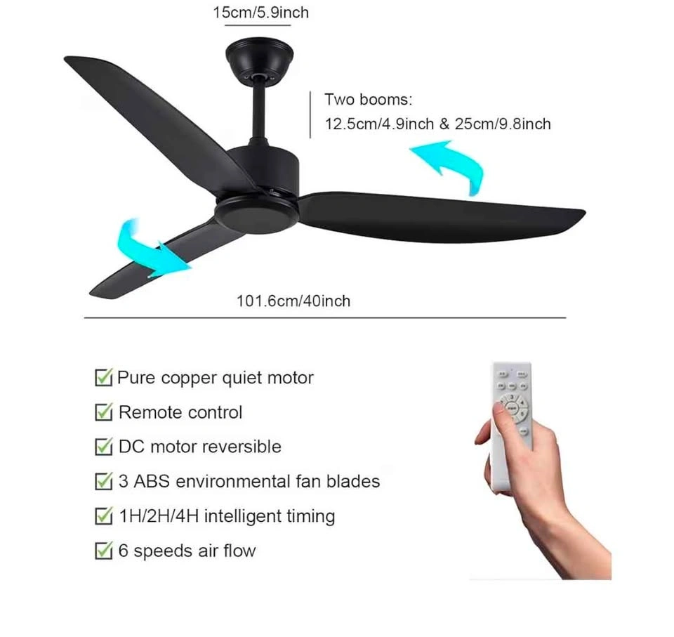 40" Ceiling Fan with Remote, Reversible Motor - New - photo 2