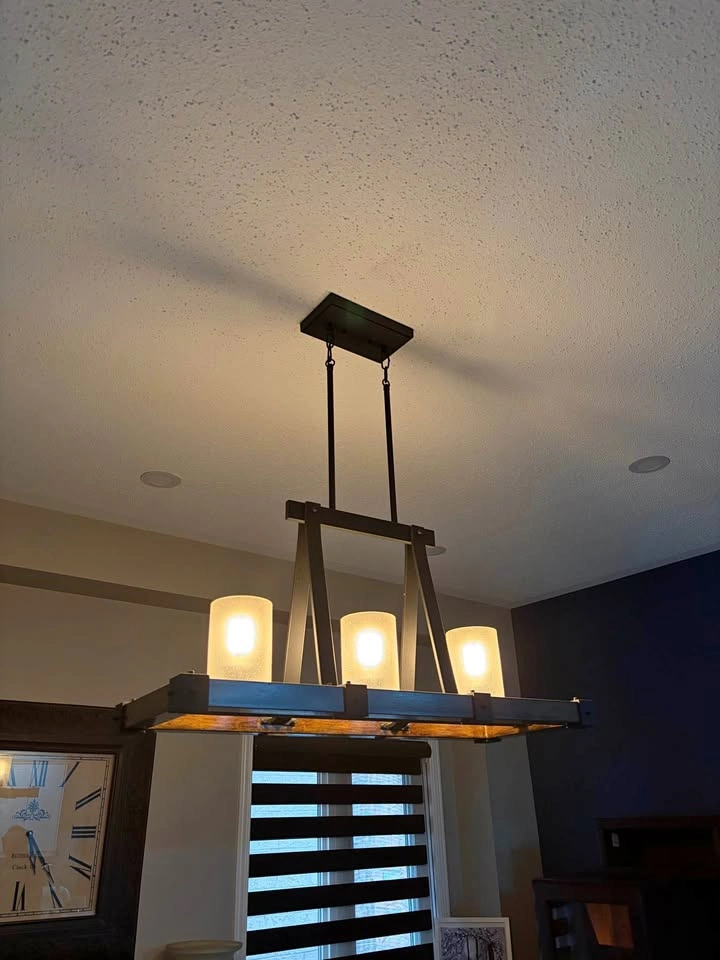Modern Rustic 3-Light Chandelier / Dining Room Light Fixture