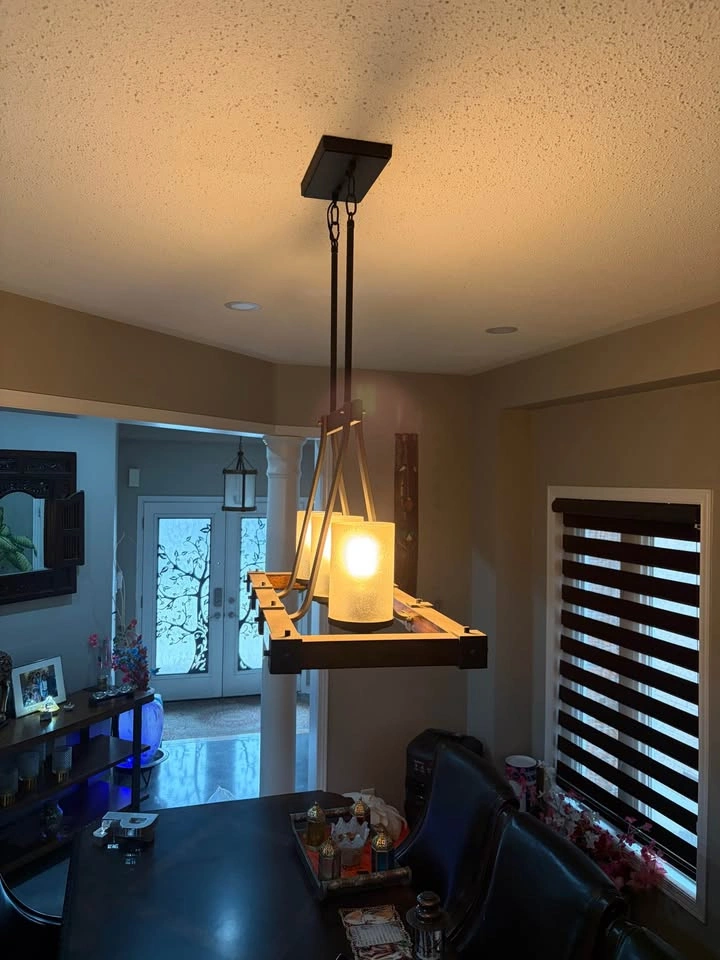 Modern Rustic 3-Light Chandelier / Dining Room Light Fixture - photo 2