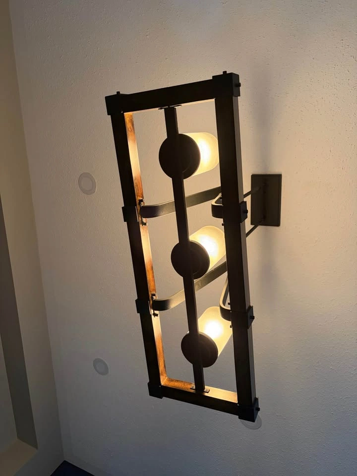Modern Rustic 3-Light Chandelier / Dining Room Light Fixture - photo 3
