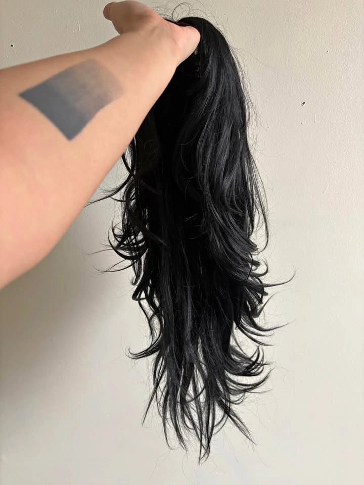Synthetic Black 28inch Lace Front Wig