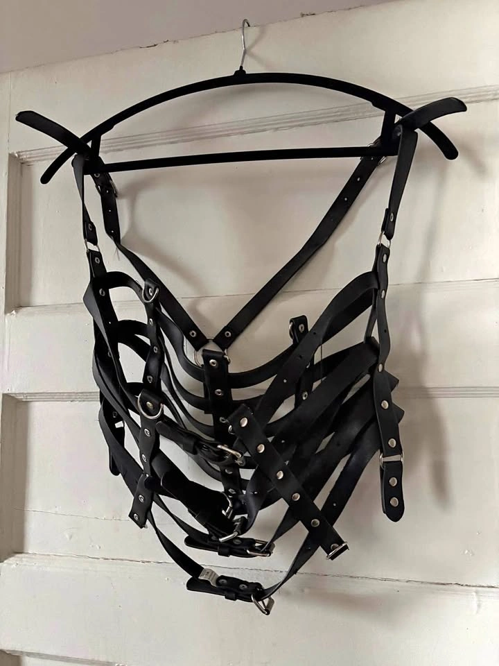 Faux Leather Strap Underbust Harness