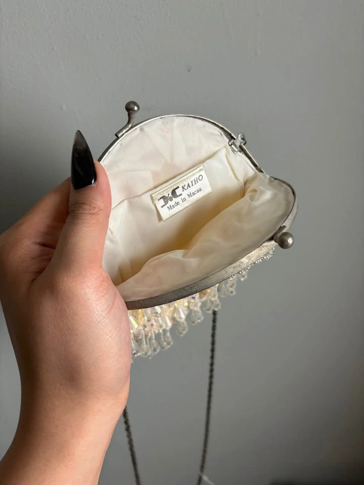 Vintage Beaded Clutch with Detachable Chain - photo 2