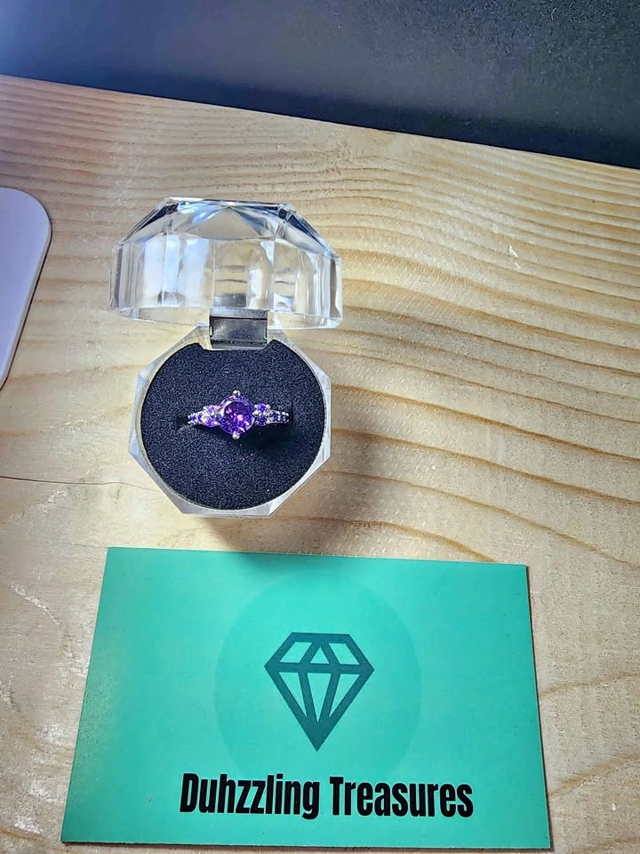 S925 Ring with Amethyst Stone