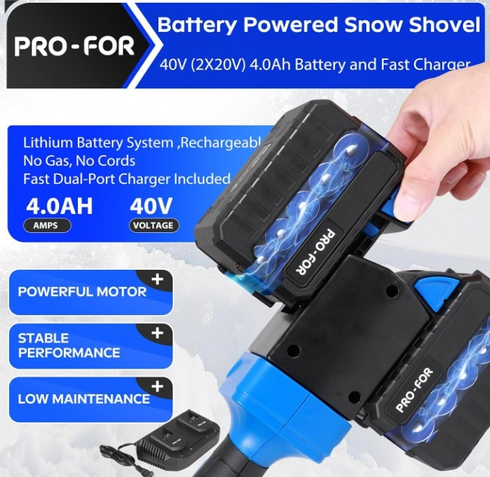New Cordless Snow Shovel w/ 2 Batteries & Charger - photo 3