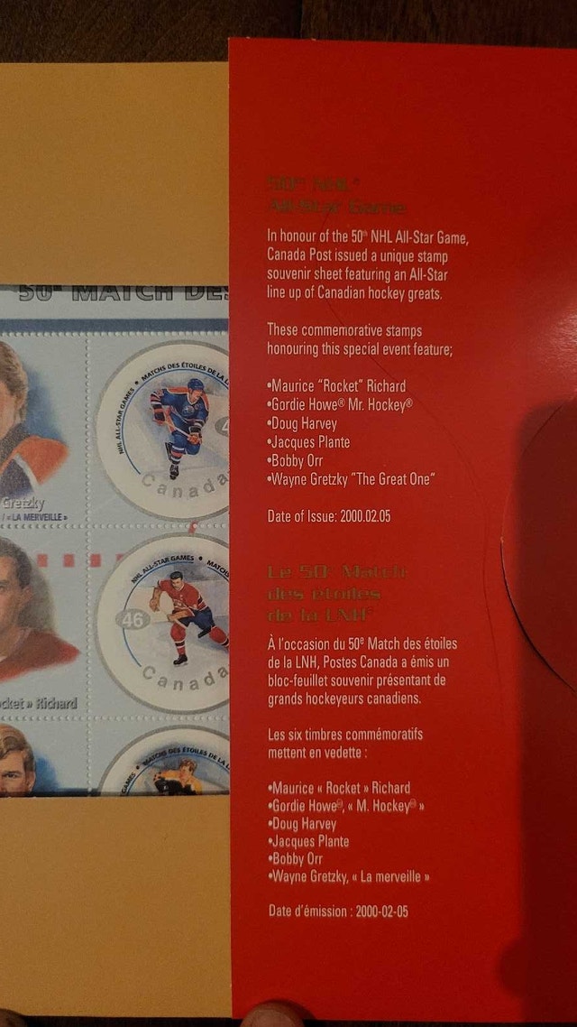 NHL All-Star Stamps - photo 2