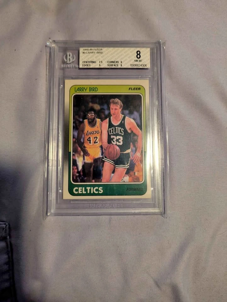 Larry Bird 1988-89 Fleer #9 Graded BGS 8 (NM-MT)